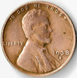 1938-S, Lincoln, Wheat, Cent, Coin, Penny, 1938, San Francisco, Mint, S, Pre-WWII, Pre World War II, Era, Detail, Lines, Shiny, Low Mintage, Semi, Key Date, Mint Mark, Mintmark, Copper, Wheatie, Wheat Ears, Detail, Wheat Back, Vintage, Rare, Metal, Antique, Collectible, Memorabilia, Invest, Hobby, Coins
