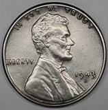 1943-D, Lincoln, Wheat, Cent, Coin, Penny, Steel, Zinc, Steel-Coated, 1943, Denver, Mint, D, Detail, Lines, Early, WWII, World War II, Era, War, Low Mintage, Semi, Key Date, Mintmark, Copper, Wheatie, Wheat Ears, Detail, Wheat Back, Vintage, Rare, Metal, Antique, Collectible, Memorabilia, Invest, Hobby, Coins
