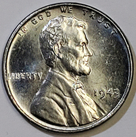 1943, Lincoln, Wheat, Cent, Coin, Penny, Steel, Zinc, Steel-Coated, 1943-P, Philadelphia, Mint, P, Detail, Lines, Early, WWII, World War II, Era, War, Low Mintage, Semi, Key Date, Mintmark, Copper, Wheatie, Wheat Ears, Detail, Wheat Back, Vintage, Rare, Metal, Antique, Collectible, Memorabilia, Invest, Hobby, Coins