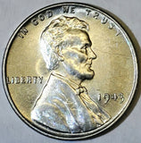 1943, Lincoln, Wheat, Cent, Coin, Penny, Steel, Zinc, Steel-Coated, 1943-P, Philadelphia, Mint, P, Detail, Lines, Early, WWII, World War II, Era, War, Low Mintage, Semi, Key Date, Mintmark, Copper, Wheatie, Wheat Ears, Detail, Wheat Back, Vintage, Rare, Metal, Antique, Collectible, Memorabilia, Invest, Hobby, Coins