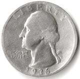 1936-D, Silver, George, Washington, Quarter, Coin, 1936, Denver, Mint, D, Detail, Shiny, Great Depression Era, World War II, WWII, War, Era, Philadelphia, Mint Mark, Mintmark, Low Mintage, Semi, Key Date, Vintage, Rare, Metal, Antique, Collectible, Memorabilia, Invest, Hobby, Coins