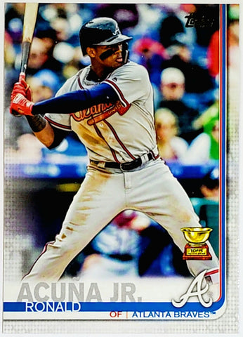 Acuna, Jr, Ronald, Rookie Trophy, Rookie Cup, Rookie, Trophy, Cup, 2019, Topps, Base, 1, RC, MVP, Rookie Of The Year, ROY, World Series, Atlanta, Braves, Home Runs, Slugger, RC, Baseball, MLB, Baseball Cards