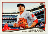 Betts, Mookie, Rookie, Debut, 2014, Topps, Update, US-301, US301, RC, MVP, All-Star, Batting Title, World Series, Title, Stolen Bases, Speed, Power, Boston, Red Sox, Los Angeles, Dodgers, Home Runs, Slugger, RC, Baseball, MLB, Baseball Cards