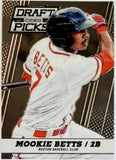 Betts, Mookie, Rookie, Chrome, Foil, 2013, Panini, Prizm, Perennial, Draft, Picks, 46, RC, MVP, All-Star, Batting Title, World Series, Title, Stolen Bases, Speed, Power, Boston, Red Sox, Los Angeles, Dodgers, Home Runs, Slugger, RC, Baseball, MLB, Baseball Cards