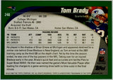 Brady, Tom, Rookie, Flagship, 2002, Topps, 248, RC, Quarterback, QB, MVP, Super Bowl, GOAT, Yards, Touch downs, Touchdowns, Passing, Receiving, Rushing, TD, New England, Patriots, Tampa, Tampa Bay, Buccaneers, Bucs, Football, Hobby, NFL, Football Cards
