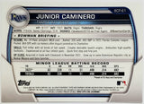 Caminero, Junior, Rookie, 1st Bowman, First, Mojo, Refractor, Mega, Mega Box, Variation, 2023, Bowman, Chrome, Prospects, BCP61, BCP-61, Topps, RC, Prospect, Draft, Tampa Bay, Tampa, Rays, Memorabilia, Collectibles, Home Runs, Slugger, RC, Baseball, MLB, Baseball Cards