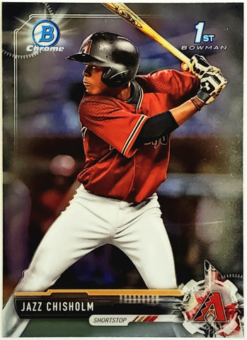 Chisholm, Jazz, Rookie, 1st Bowman, 2017, Bowman, Chrome, Prospects, BCP-207, BCP207, Topps, RC, All-Star, ASG, Leadoff, Lead-Off, Stolen Bases, Bahamas, Arizona, Diamondbacks, DBacks, Miami, Marlins, Home Runs, Slugger, RC, Baseball, MLB, Baseball Cards