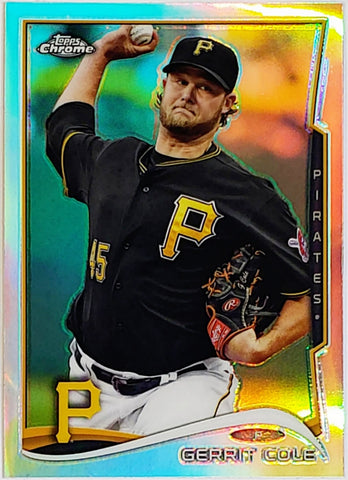Cole, Gerrit, Refractor, 2014, Topps, Chrome, 46, Cy Young, Chef G, ERA Title, World Series, Bronx Bombers, Pittsburgh, Pirates, Houston, Astros, New York, Yankees, Pitcher, Strikeouts, Ks, Baseball, MLB, RC, Baseball Cards