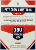 Crow-Armstrong, Pete, Rookie, Foil, 2020, Panini, Stars And Stripes, Stars, Stripes, USA, Collegiate, Team USA, 72, PCA, 1st Round, First Round, Draft, Pick, New York, Mets, Chicago, Cubs, Memorabilia, Collectibles, Home Runs, Slugger, RC, Baseball, MLB, Baseball Cards