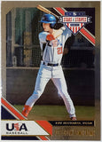 Crow-Armstrong, Pete, Rookie, Foil, 2020, Panini, Stars And Stripes, Stars, Stripes, USA, Collegiate, Team USA, 72, PCA, 1st Round, First Round, Draft, Pick, New York, Mets, Chicago, Cubs, Memorabilia, Collectibles, Home Runs, Slugger, RC, Baseball, MLB, Baseball Cards