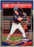 Crow-Armstrong, Pete, Rookie, Foil, Longevity, 2018, Panini, Stars And Stripes, Stars, Stripes, USA, Collegiate, Team USA, 64, PCA, 1st Round, First Round, Draft, Pick, New York, Mets, Chicago, Cubs, Speed, Power, Stolen Bases, Steals, Home Runs, Slugger, RC, Baseball, MLB, Baseball Cards