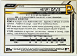 Davis, Henry, Rookie, Refractor, 1st, Bowman, 2021, Bowman, Chrome, Draft, BDC-48, BDC48, RC, Topps, First, Overall, Draft, Pick, Prospect, Pittsburgh, Pirates, Home Runs, Slugger, RC, Baseball, MLB, Baseball Cards