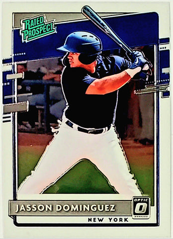 Dominguez, Jasson, Jason, Rookie, Rated Prospect, 2020, Donruss, Optic, RP-11, RP11, 11, Panini, RC, The Martian, Futures Game, New York, Yankees, Bronx, Bombers, Home Runs, Slugger, RC, Baseball, MLB, Baseball Cards