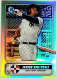 Dominguez, Jasson, Jason, Rookie, Refractor, 2020, Bowman, Chrome, Prospects, STG-JD, STGJD, JD, Insert, Topps, RC, Stolen Bases, Speed, Power, Sirius, SiriusXM, Futures Game, New York, Yankees, Bronx Bombers, Home Runs, Slugger, RC, Baseball, MLB, Baseball Cards