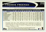 Freeman, Freddie, Gold, Sparkle, SP, Refractor, Error, 3B Twice, 2012, Topps, 215, MVP, All-Star, 1st Base, First Base, Atlanta, Braves, Los Angeles, Dodgers, World Series, Champ, Championship, Title, Ring, Home Runs, Slugger, RC, Baseball, MLB, Baseball Cards