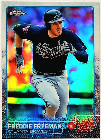 Freddie Freeman Refractor 2015 Topps Chrome #105, Atlanta Braves