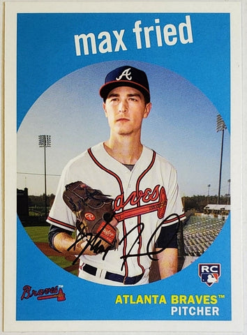 Fried, Max, Rookie, 1959, Retro, 2018, Topps, Archives, 27, RC, Pitching, Starter, Wins, World Series, Atlanta, Braves, San Diego, Padres, New York, Yankees, Pitcher, Strikeouts, Ks, Baseball, MLB, RC, Baseball Cards