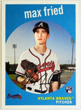 Fried, Max, Rookie, 1959, Retro, 2018, Topps, Archives, 27, RC, Pitching, Starter, Wins, World Series, Atlanta, Braves, San Diego, Padres, New York, Yankees, Pitcher, Strikeouts, Ks, Baseball, MLB, RC, Baseball Cards
