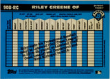 Greene, Riley, Rookie, Refractor 1990 Bowman, Retro, 30th Anniversary, Insert, 2020, Bowman, Chrome, 90B-RG, Topps, RC, Prospect, 1st Round, Draft Pick, Detroit, Tigers, Home Runs, Slugger, RC, Collectible, Baseball, MLB, Baseball Cards