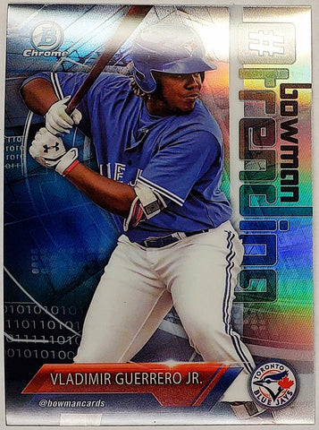 Guerrero, Jr, Vladimir, Vlad, Vladdy, Rookie, 2018, Bowman, Chrome, Trending, Hashtag, Hash Tag, VG, Topps, RC, Home Run Derby, All-Star, All-Star Game MVP, ASG, Silver Slugger, Toronto, Blue Jays, Collectibles, Home Runs, Slugger, RC, Baseball, MLB, Baseball Cards
