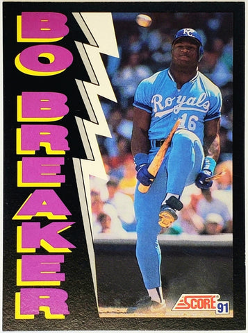 Jackson, Bo, Bo Breaker, 1991, Score, 773, All-Star, All-Star Game MVP, ASG, Phenom, 2-Sports, Dual Sport, Athlete, Football, Los Angeles, Raiders, NFL, Bo Knows, Kansas City, Royals, Collectibles, Home Runs, Slugger, RC, Baseball, MLB, Baseball Cards