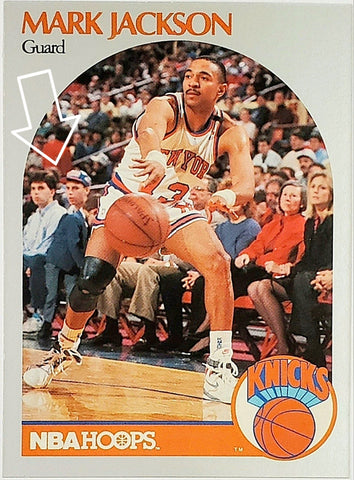 Jackson, Mark, Error, Menendez, Brothers, Twins, Courtside, Court Side, 1990, Hoops, 205, ROY, All-Star, Point Guard, New York, Knicks, Memorabilia, Collectible, Basketball, Points, Hobby, NBA, Basketball Cards