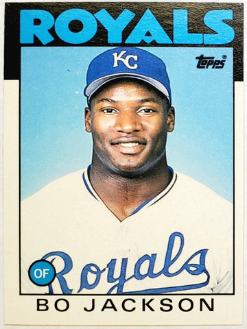 Jackson, Bo, Rookie, 1986, Topps, Traded, 50T, XRC, RC, All-Star, All-Star Game MVP, ASG, Phenom, 2-Sports, Dual Sport, Athlete, Football, Los Angeles, Raiders, NFL, Bo Knows, Kansas City, Royals, Collectibles, Home Runs, Slugger, RC, Baseball, MLB, Baseball Cards