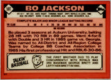 Jackson, Bo, Rookie, 1986, Topps. Traded, 50T, Extended, XRC, RC, All-Star, All-Star Game MVP, ASG, Phenom, 2-Sports, Dual Sport, Athlete, Football, Los Angeles, Raiders, NFL, Bo Knows, Kansas City, Royals, Home Runs, Slugger, RC, Baseball, MLB, Baseball Cards