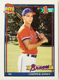 Jones, Rookie, Chipper, 1991, Topps, 333, Phenom, HOF, MVP, All-Star, Silver Slugger, Batting Title, World Series, Atlanta, Braves, Memorabilia, Collectibles, Home Runs, Slugger, RC, Collectible, Baseball, MLB, Baseball Cards