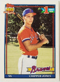 Jones, Rookie, Chipper, 1991, Topps, 333, Phenom, HOF, MVP, All-Star, Silver Slugger, Batting Title, World Series, Atlanta, Braves, Memorabilia, Collectibles, Home Runs, Slugger, RC, Collectible, Baseball, MLB, Baseball Cards