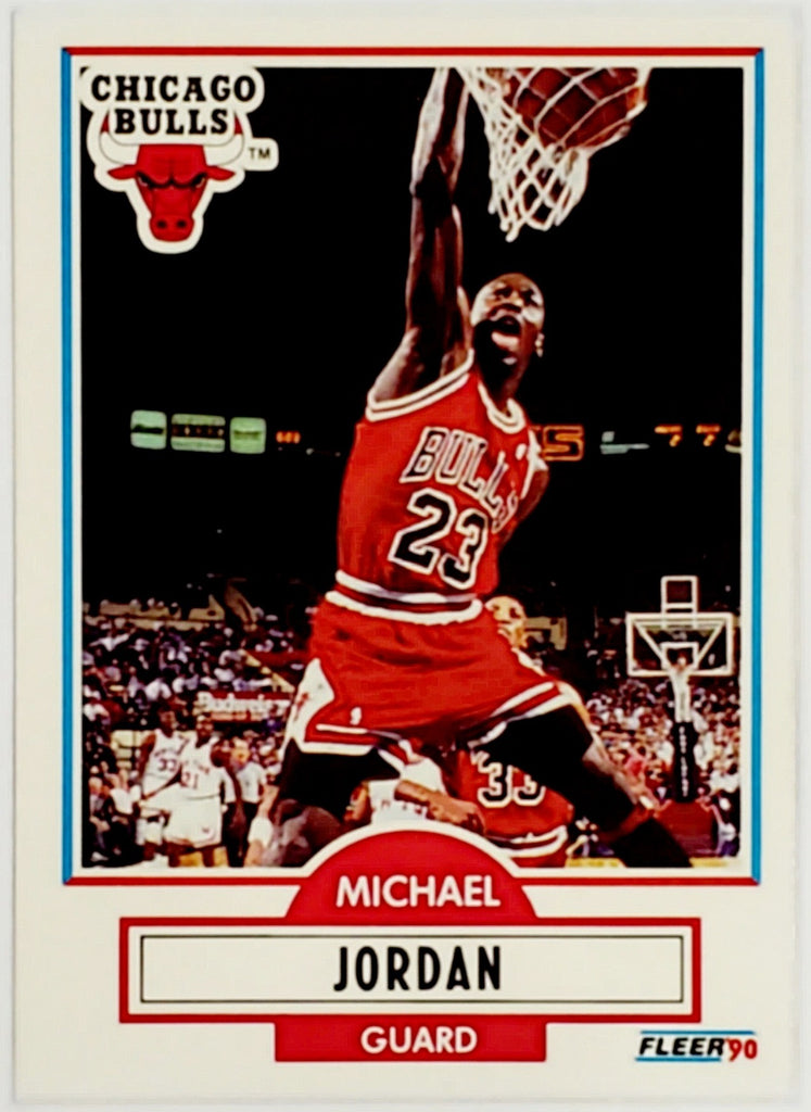 Michael Jordan 1990 Fleer Basketball Card #26, HOF, NBA, Chicago