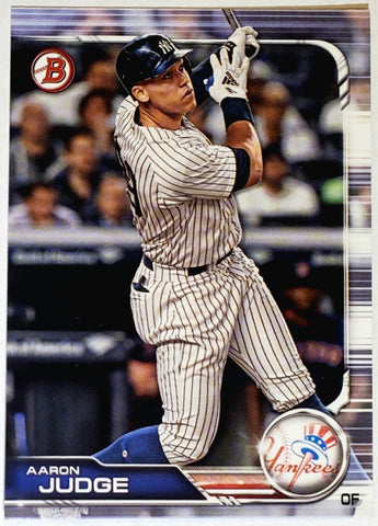 Judge, Aaron, 2019, Bowman, Topps, MVP, ROY, Rookie Of The Year, All-Star, Silver Slugger, Home Run Derby Champ, All Rise, Speed, Power, New York, Yankees, Bronx Bombers, Home Runs, Slugger, RC, Baseball, MLB, Baseball Cards