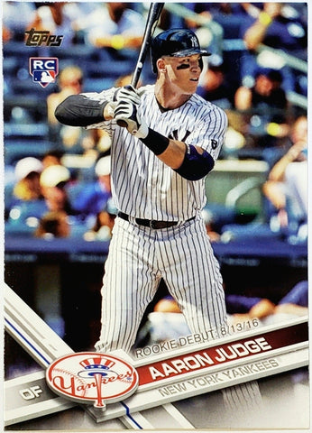 Judge, Aaron, Rookie, Debut, 2017, Topps, Update, US99, RC, Topps, MVP, ROY, Rookie Of The Year, All-Star, Silver Slugger, Home Run Derby Champ, All Rise, New York, Yankees, Bronx Bombers, Memorabilia, Collectibles, Home Runs, Slugger, RC, Baseball, MLB, Baseball Cards
