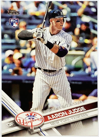 Judge, Aaron, Rookie, Debut, 2017, Topps, Update, US99, RC, Topps, MVP, ROY, Rookie Of The Year, All-Star, Silver Slugger, Home Run Derby Champ, All Rise, New York, Yankees, Bronx Bombers, Memorabilia, Collectibles, Home Runs, Slugger, RC, Baseball, MLB, Baseball Cards
