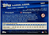 Judge, Aaron, Rookie, Flagship, 2017, Topps, 287, RC, Draft, Prospect, MVP, ROY, Rookie Of The Year, All-Star, Silver Slugger, Home Run Derby Champ, All Rise, Speed, Power, New York, Yankees, Bronx Bombers, Home Runs, Slugger, RC, Baseball, MLB, Baseball Cards