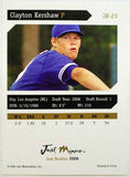 Kershaw, Clayton, Rookie, 2006, Just Rookies, JR-23, JR23, 23, Just Minors, RC, Cy Young, MVP, All-Star, ERA Title, Gold Glove, Claw, World Series, Pitcher, Los Angeles, Dodgers, Collectible, Pitcher, Strikeouts, Ks, Baseball, MLB, RC, Baseball Cards