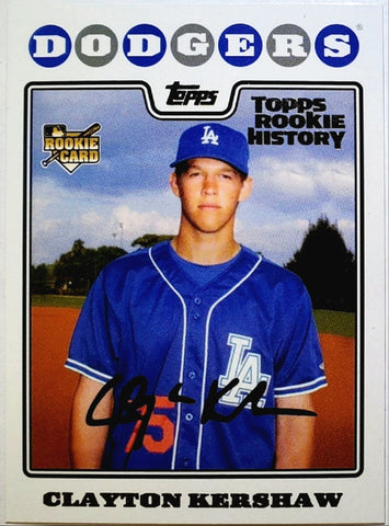 Kershaw, Clayton, Rookie, 2008 Retro, 2008, Topps, Archives, Topps Rookie History, UH240, NNO, RC, Cy Young, MVP, All-Star, ERA Title, Gold Glove, Claw, World Series, Pitcher, Los Angeles, Dodgers, Pitcher, Strikeouts, Ks, Baseball, MLB, RC, Baseball Cards
