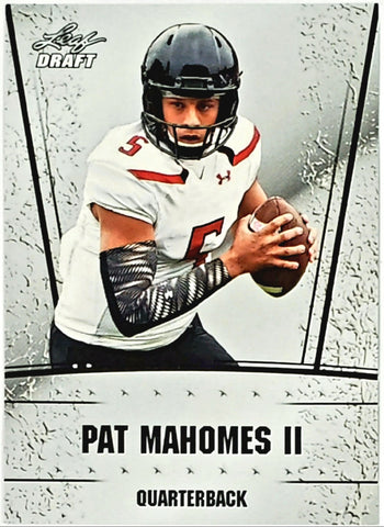 Mahomes, Rookie, Patrick, II, 2017, Leaf, Draft, Special Release, SP, Silver, 07, 7, RC, Quarterback, QB, MVP, Super Bowl MVP, Super Bowl, Kansas City, KC, Chiefs, Arrowhead, Football, Hobby, NFL, Football Cards