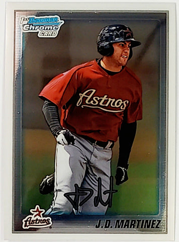 Martinez, J.D., JD, Rookie, 1st Bowman, 2010, Bowman, Chrome, Prospects, BCP165, Topps, RC, World Series, Houston, Astros, Boston, Red Sox, Dodgers, Home Runs, Slugger, RC, Baseball, MLB, Baseball Cards