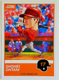 Ohtani, Shohei, Big Head, Retro, 2019, Score, 20, Panini, Rookie Of The Year, ROY, MVP, Pitcher, 2-Way, Japan, Japanese, Los Angeles, Angels, Anaheim, Dodgers, WBC, Strikeouts, Home Runs, Slugger, RC, Baseball, MLB, Baseball Cards