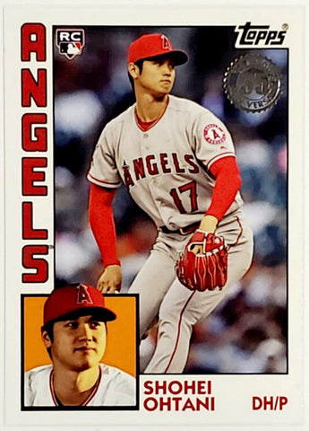 Ohtani, Shohei, Rookie, RC, Symbol, Error, 1984, Retro, Insert, 2019, Topps, Update, 84-25, 2nd Year, Rookie Of The Year, ROY, MVP, Pitcher, 2-Way, Japan, Japanese, Los Angeles, Angels, Anaheim, Strikeouts, Home Runs, Slugger, RC, Baseball, MLB, Baseball Cards