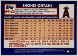 Ohtani, Shohei, Rookie, RC, Symbol, Error, 1984, Retro, Insert, 2019, Topps, Update, 84-25, 2nd Year, Rookie Of The Year, ROY, MVP, Pitcher, 2-Way, Japan, Japanese, Los Angeles, Angels, Anaheim, Strikeouts, Home Runs, Slugger, RC, Baseball, MLB, Baseball Cards