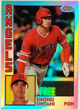 Ohtani, Shohei, Refractor, 1984, 1984 Topps, Retro, 35th Anniversary, Insert, 2019, Topps, Chrome, 84TC-25, 84TC25,Rookie Of The Year, ROY, MVP, Pitcher, 2-Way, Japan, Japanese, Los Angeles, Angels, Anaheim, Strikeouts, Home Runs, Slugger, RC, Baseball, MLB, Baseball Cards