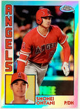 Ohtani, Shohei, Refractor, 1984, 1984 Topps, Retro, 35th Anniversary, Insert, 2019, Topps, Chrome, 84TC-25, 84TC25,Rookie Of The Year, ROY, MVP, Pitcher, 2-Way, Japan, Japanese, Los Angeles, Angels, Anaheim, Strikeouts, Home Runs, Slugger, RC, Baseball, MLB, Baseball Cards