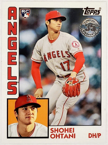 Ohtani, Shohei, Rookie, RC, Symbol, Error, 1984, Retro, 35th, Anniversary, Insert, 2019, Topps, Update, 84-25, Rookie Of The Year, ROY, MVP, Pitcher, Japan, Japanese, Los Angeles, Angels, Anaheim, Dodgers, World Series, WBC, Strikeouts, Collectibles, Home Runs, Slugger, RC, Baseball, MLB, Baseball Cards