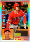 Ohtani, Shohei, Refractor, 1984, Retro, 35th Anniversary, Insert, 2019, Topps, Chrome, 84TC-25, 84TC25, Rookie Of The Year, ROY, MVP, Pitcher, Japan, Japanese, Los Angeles, Angels, Anaheim, Dodgers, World Series, WBC, Memorabilia, Collectible, Strikeouts, Home Runs, Slugger, RC, Baseball, MLB, Baseball Cards