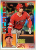 Ohtani, Shohei, Refractor, 1984, Retro, 35th Anniversary, Insert, 2019, Topps, Chrome, 84TC-25, 84TC25, Rookie Of The Year, ROY, MVP, Pitcher, Japan, Japanese, Los Angeles, Angels, Anaheim, Dodgers, World Series, WBC, Memorabilia, Collectible, Strikeouts, Home Runs, Slugger, RC, Baseball, MLB, Baseball Cards