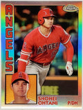 Ohtani, Shohei, Refractor, 1984, Retro, 35th Anniversary, Insert, 2019, Topps, Chrome, 84TC-25, 84TC25, Rookie Of The Year, ROY, MVP, Pitcher, Japan, Japanese, Los Angeles, Angels, Anaheim, Dodgers, World Series, WBC, Collectibles, Strikeouts, Home Runs, Slugger, RC, Baseball, MLB, Baseball Cards