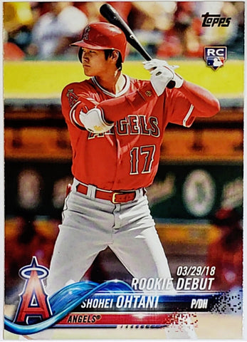 Ohtani, Shohei, Rookie, Debut, 2018, Topps, Update, US285, 285, RC, Rookie Of The Year, ROY, MVP, Pitcher, 2-Way, Japan, Japanese, Los Angeles, Angels, Anaheim, Dodgers, WBC, Strikeouts, Home Runs, Slugger, RC, Baseball, MLB, Baseball Cards