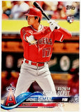 Ohtani, Shohei, Rookie, Debut, 2018, Topps, Update, US285, 285, Rookie Of The Year, ROY, MVP, Pitcher, 2-Way, Japan, Japanese, Los Angeles, Angels, Anaheim, WBC, Strikeouts, Home Runs, Slugger, RC, Baseball, MLB, Baseball Cards